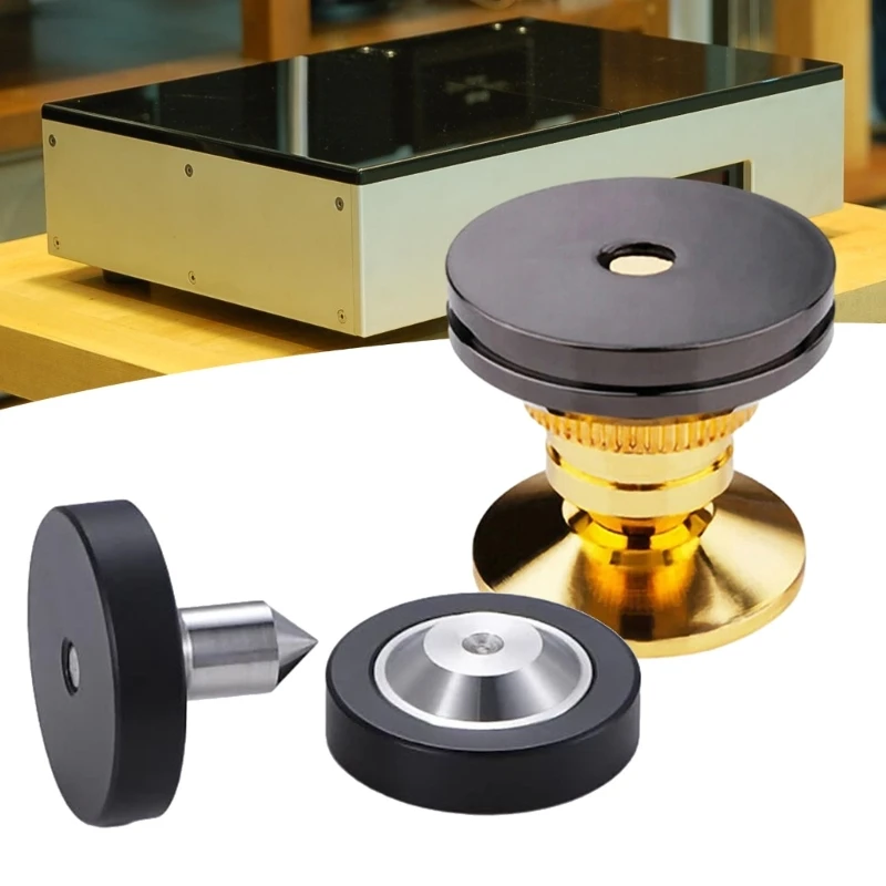 4Pcs Adjustable Speaker Stand Feet Anti Vibrations Feet Foot Pads for Speakers Improve Sound Quality & Protect Equipment