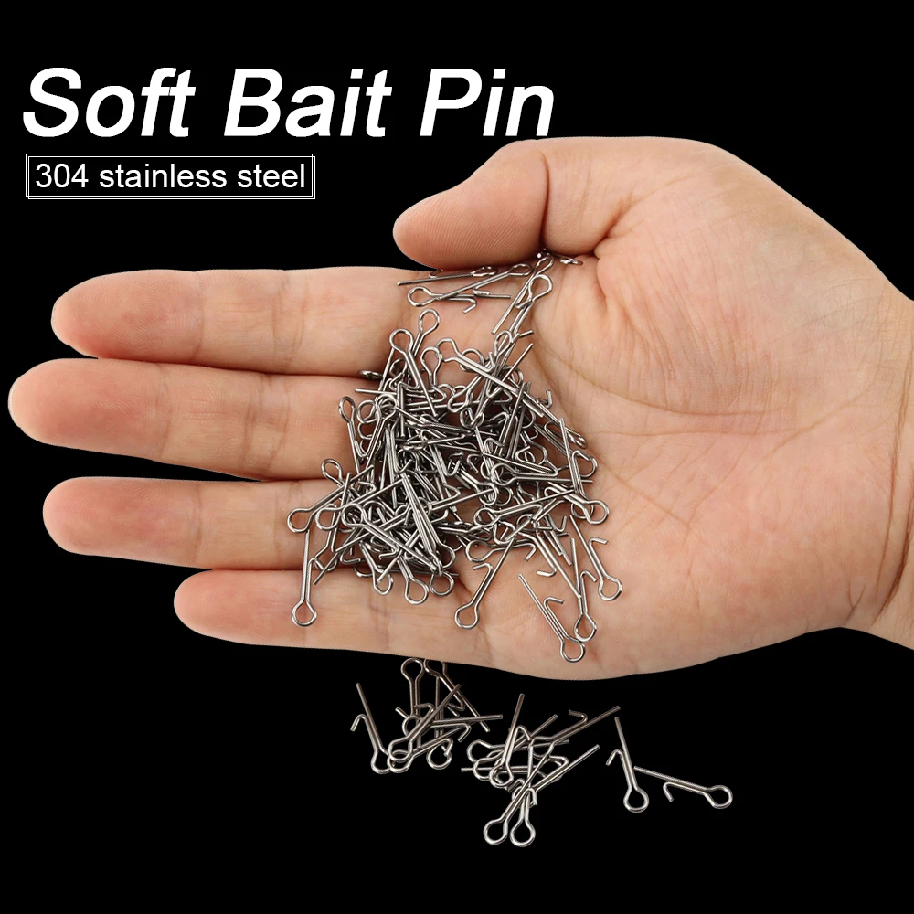 خشب الورد 100 قطعة مساعدة لينة الصيد السحر الطعم ستينغر سبايك هوك المسمار كرنك ربط دبابيس إبرة قفل ثابت الملحقات أداة