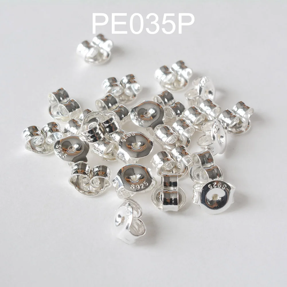 925 Sterling Silver Earring Backs, Silver butterfly earring backs, hypoallergenic earring backs for studs