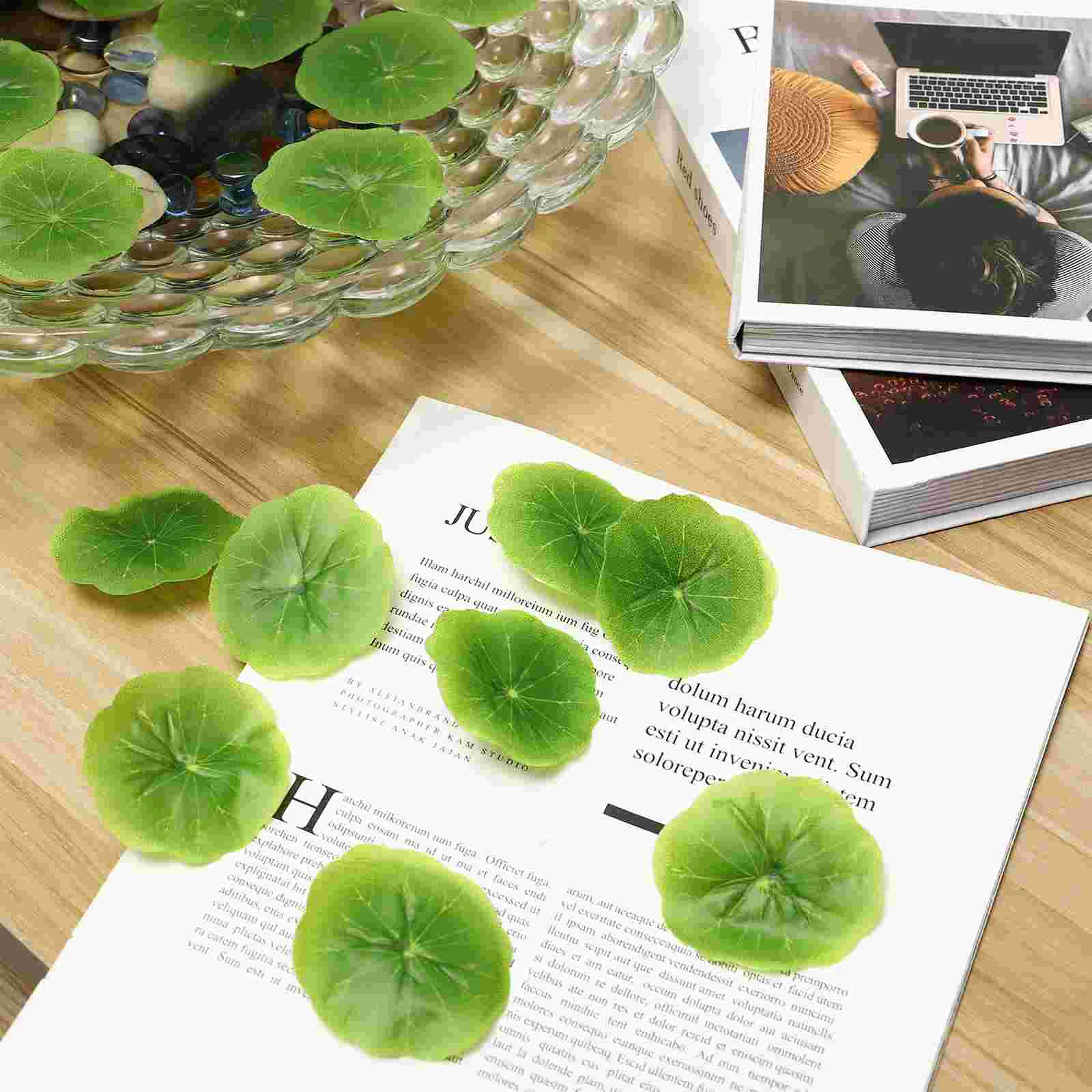 30 Pcs Plant Pond Decoration Outdoor Aquarium Landscape Fake Lily Pads Lotus Leaves