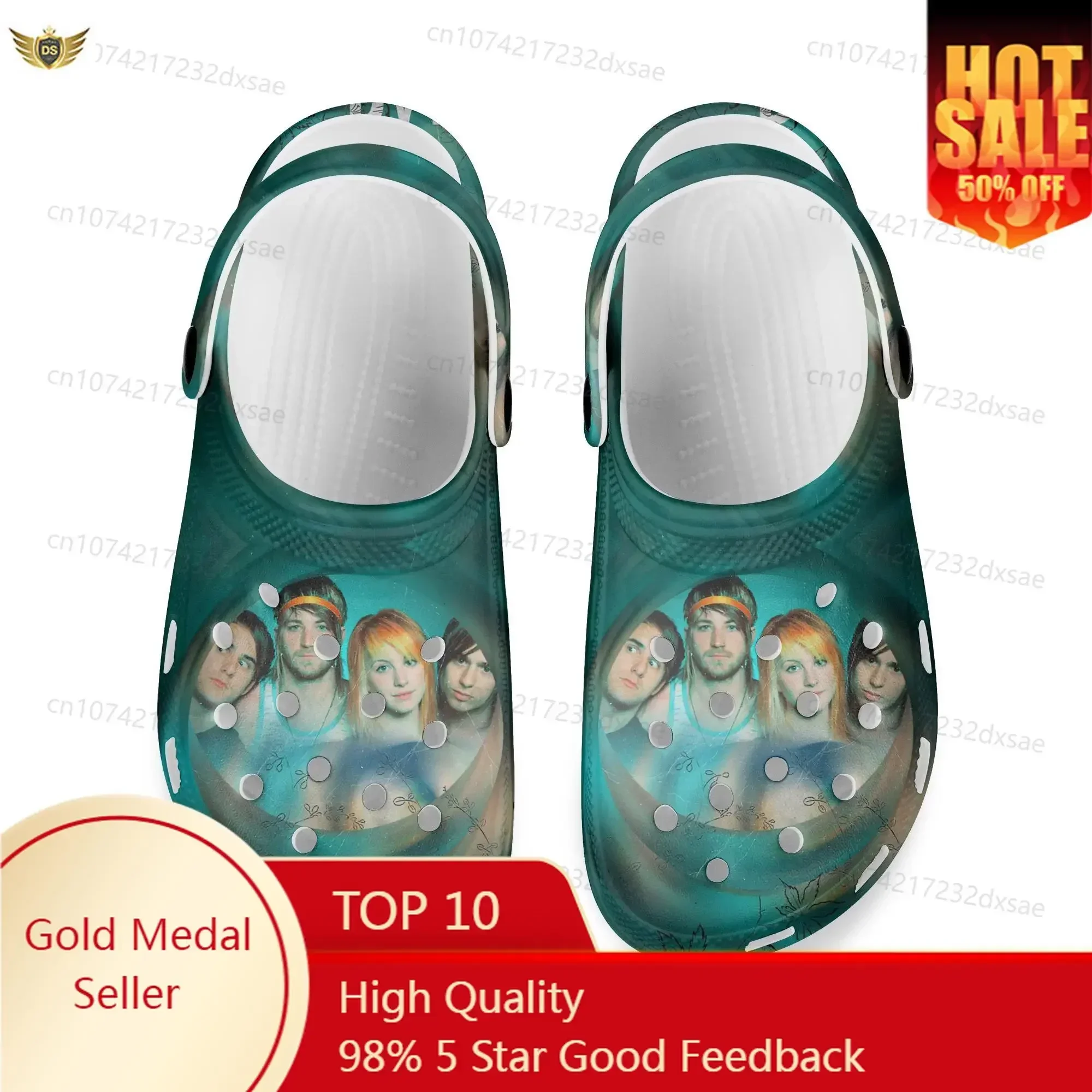 

Paramore Rock Band Pop Home Clogs Custom Water Shoes Men Womens Teenager Shoe Garden Clog Breathable Beach Hole Slippers