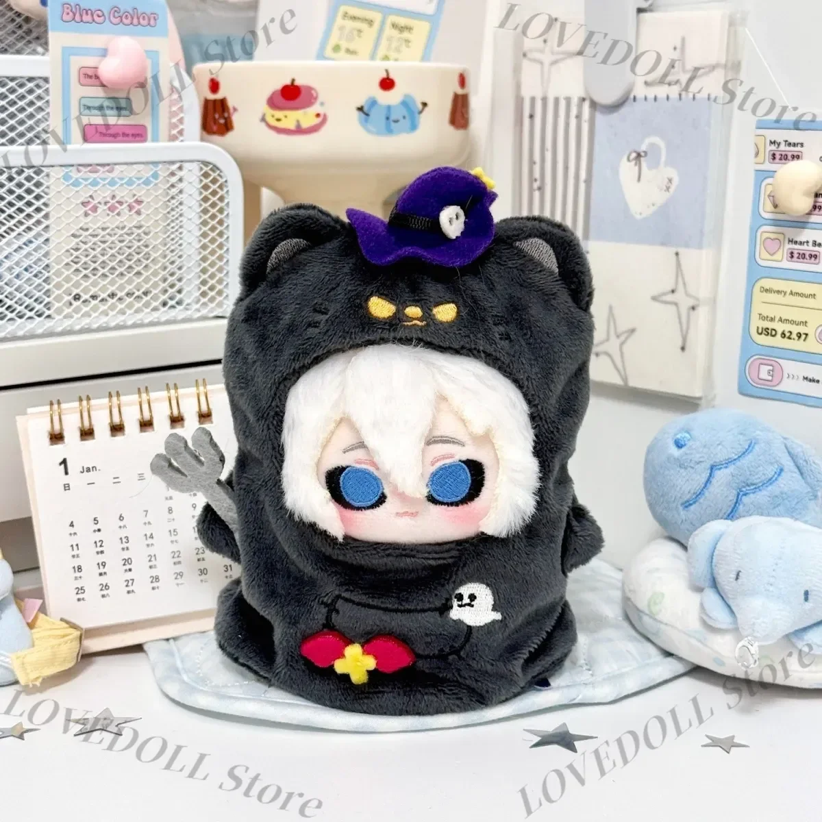 Game Identity Ⅴ Ithaqua Night Watch 10cm Plush Doll Anime Stuffed Toy Removable Hat Fluffy Nunu Body Charm Pendant Gift
