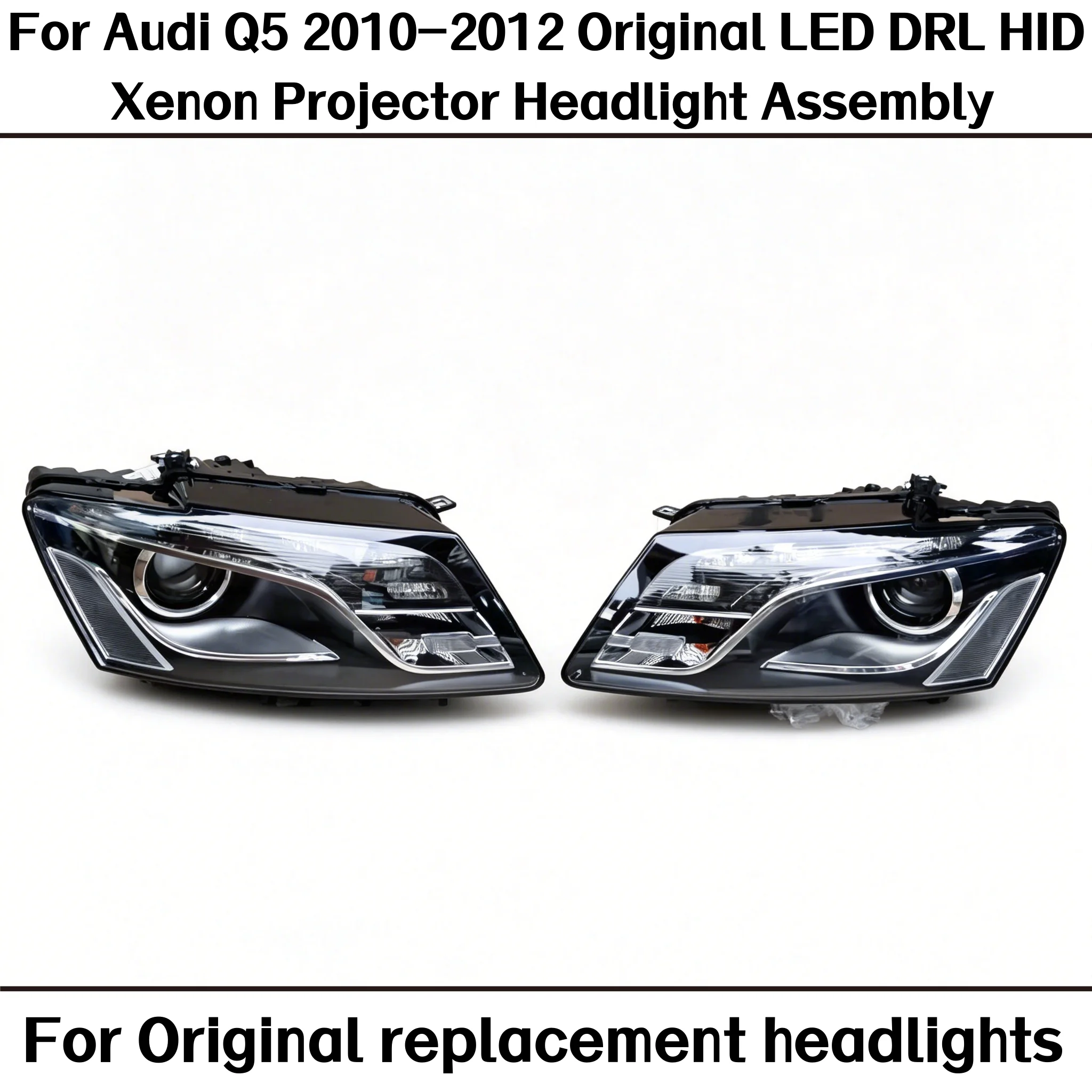 Car Accessories For Audi Q5 2010-2012 OEM LED DRL HID Xenon Projector Headlight Assembly Left:8RD941003,Right:8RD941004