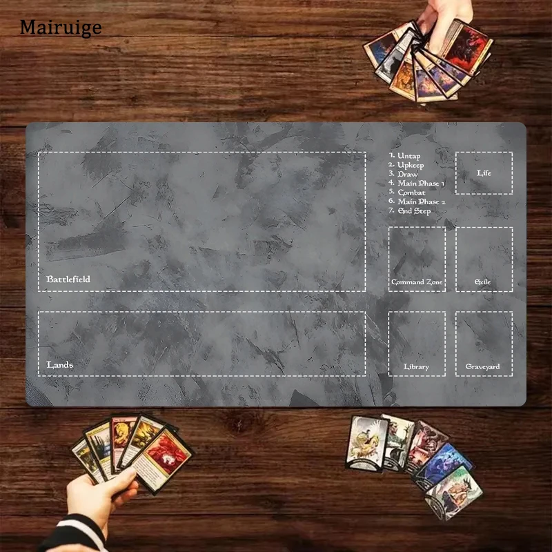 

Grey Mouse Pad Playmat Card Gaming Mats 350x600cm Desk Mat Gamer Pc Accessories Rubber Anti-slip Base Dragon Setup Mousepad