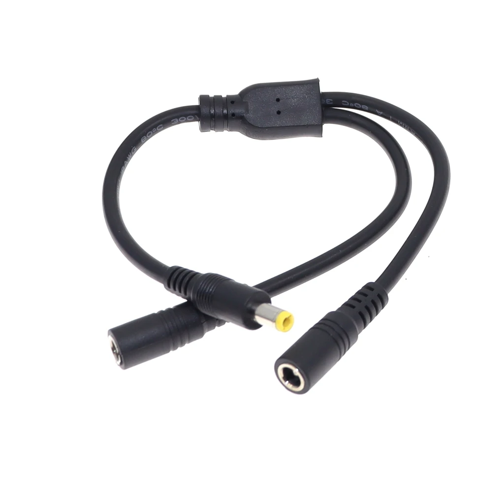 18AWG DC 5.5mm*2.5mm Power 2 Female to 1 Male Way Splitter Adapter Connector Plug Cable 12V For CCTV Camera LED Strip Light