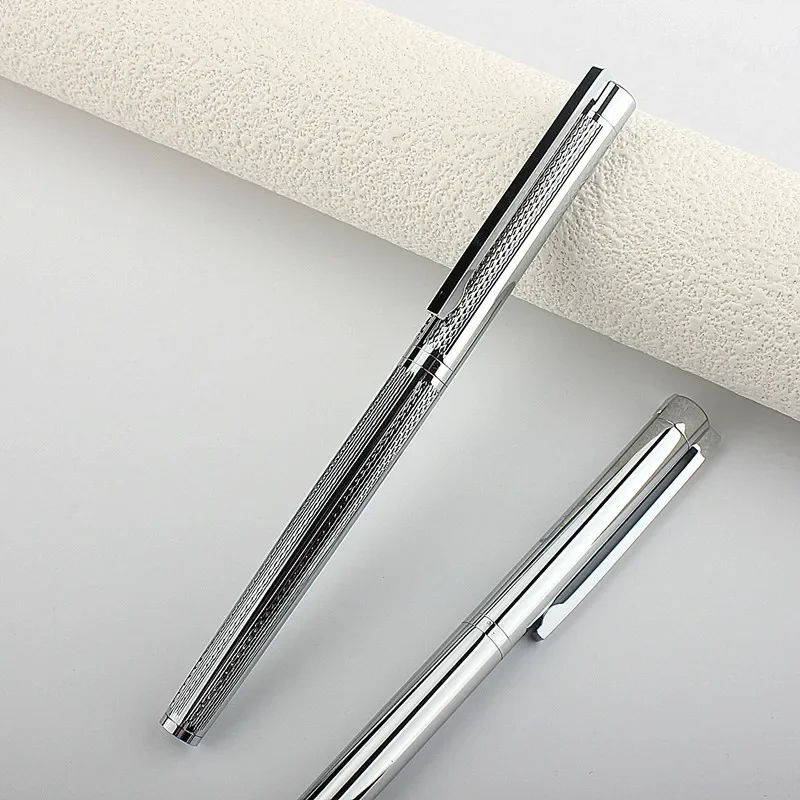 1pc Stainless steel Fountain Pen JINHAO Calligraphy Pen Round Flourish Body Business Office School Supplies Writing Ink Pens