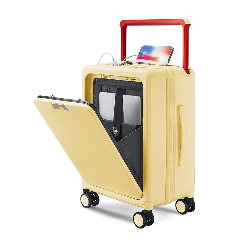 High-value aluminum frame password wide trolley universal wheel suitcase LD431