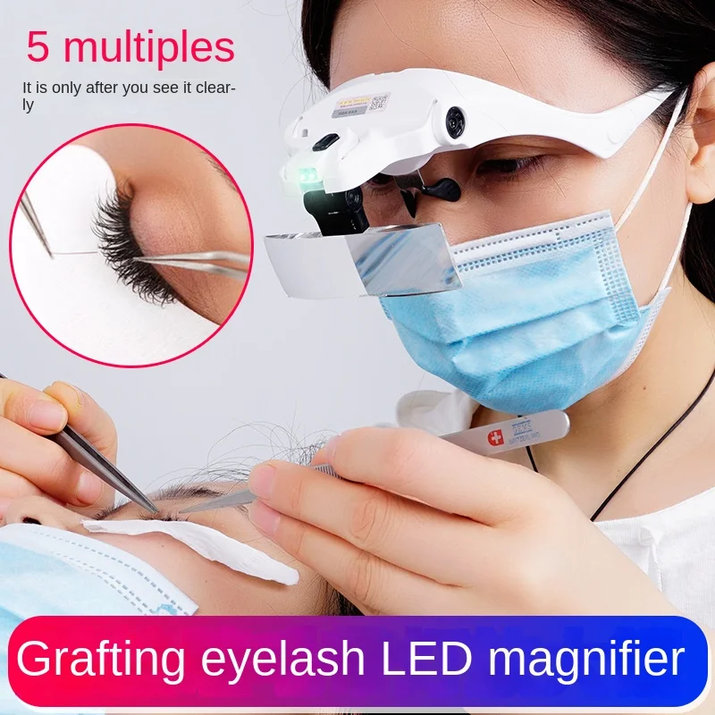 Magnifying Glass Pore Pulling Blackhead Acne Eyelash Artist Glasses Beauty Salon Special-Purpose Lamps Grafting Eyelash HD