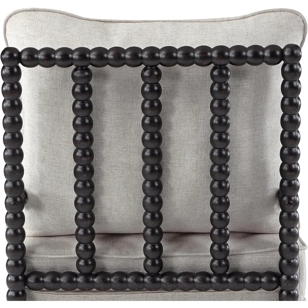 كراسي ذات لمسة مغزل من قماش الكتان، كرسي بكرة مع وسادة زنبركية عالية المرونة ومنصات مسند للذراعين، كرسي بذراعين للترفيه للغرفة