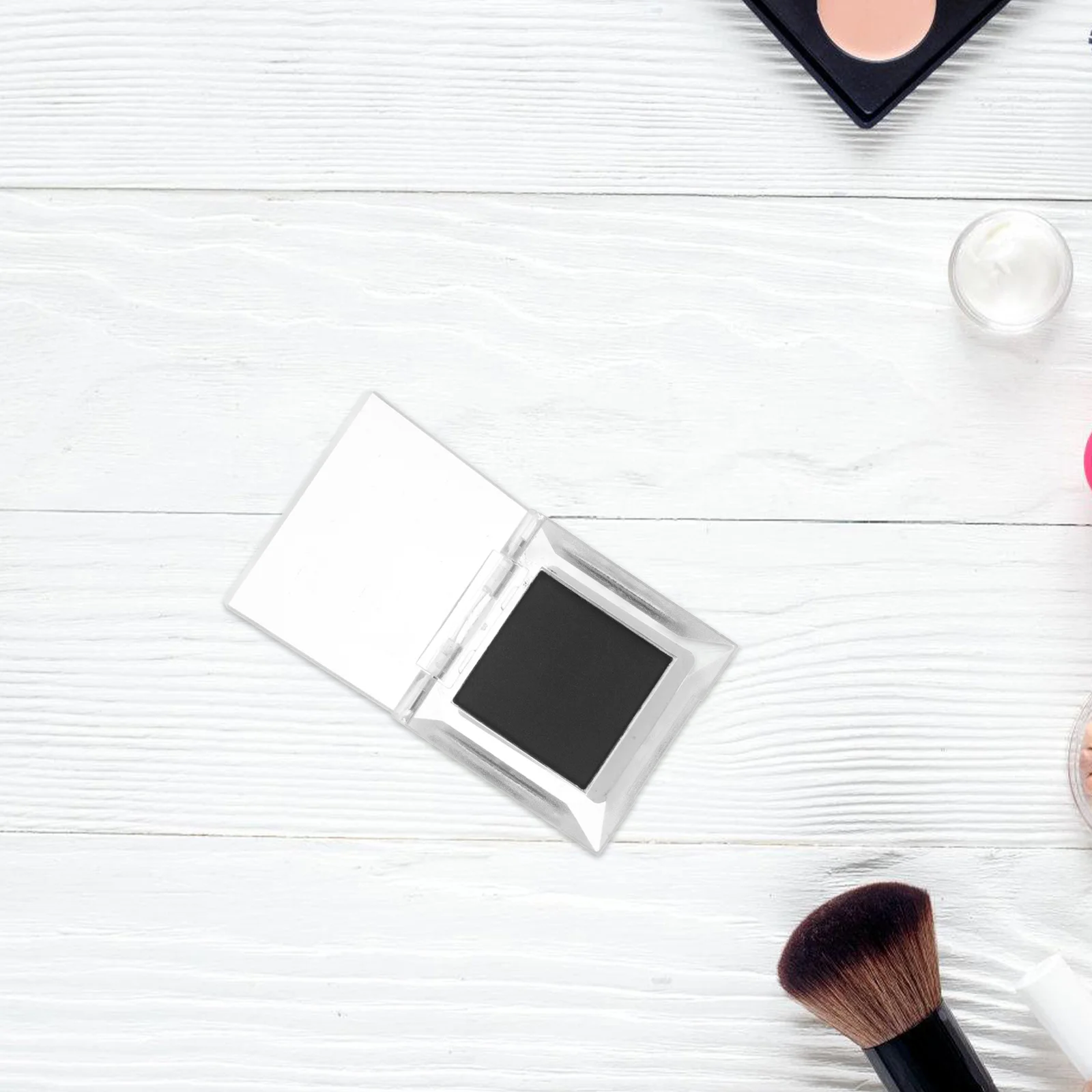 Palette di ombretti fumé Polvere pigmentata opaca Effetto schiarente a lunga durata Strumento per il trucco degli occhi leggero da viaggio per