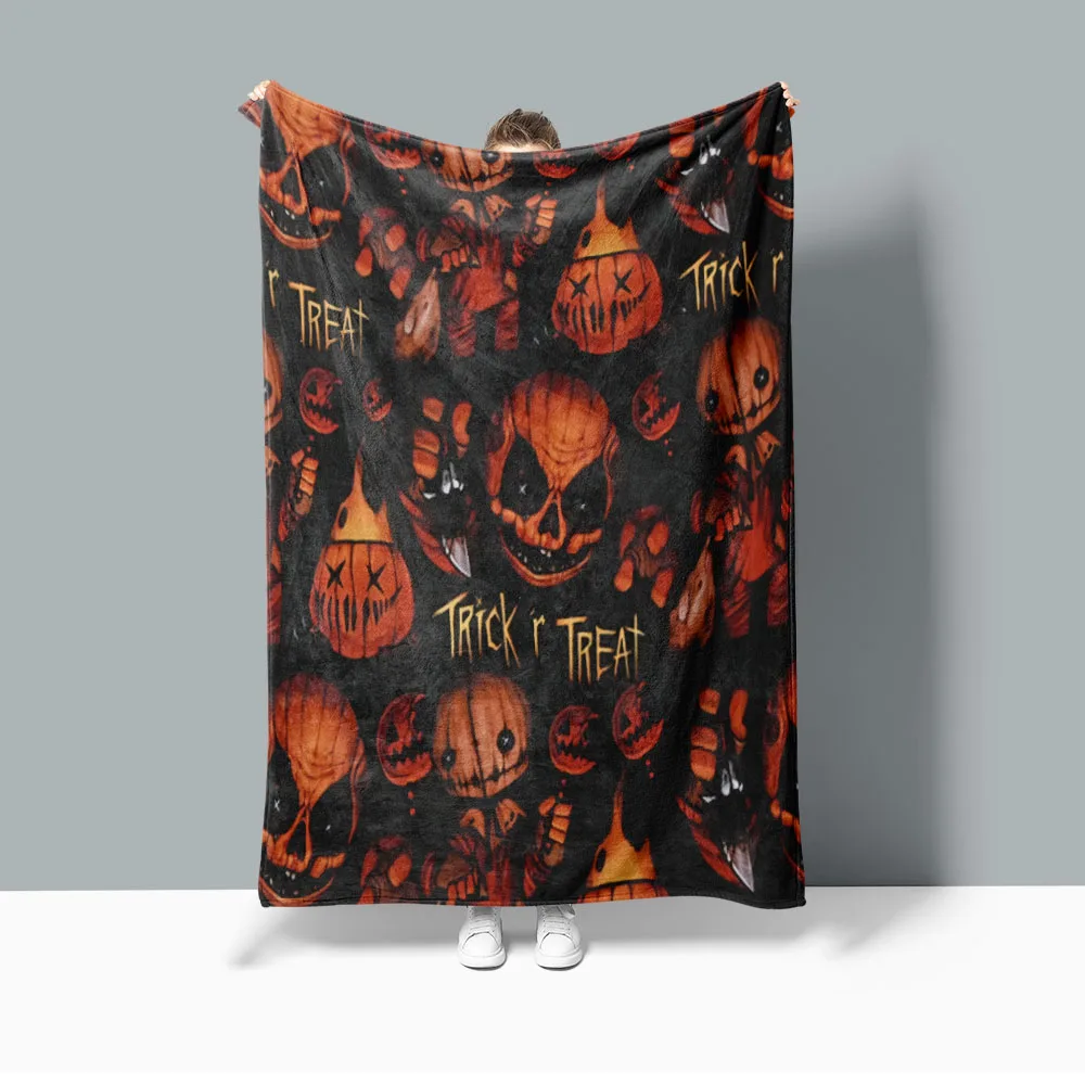 Halloween Horrors Fleece Blanket Travel Blanket Children Coupon Blanket