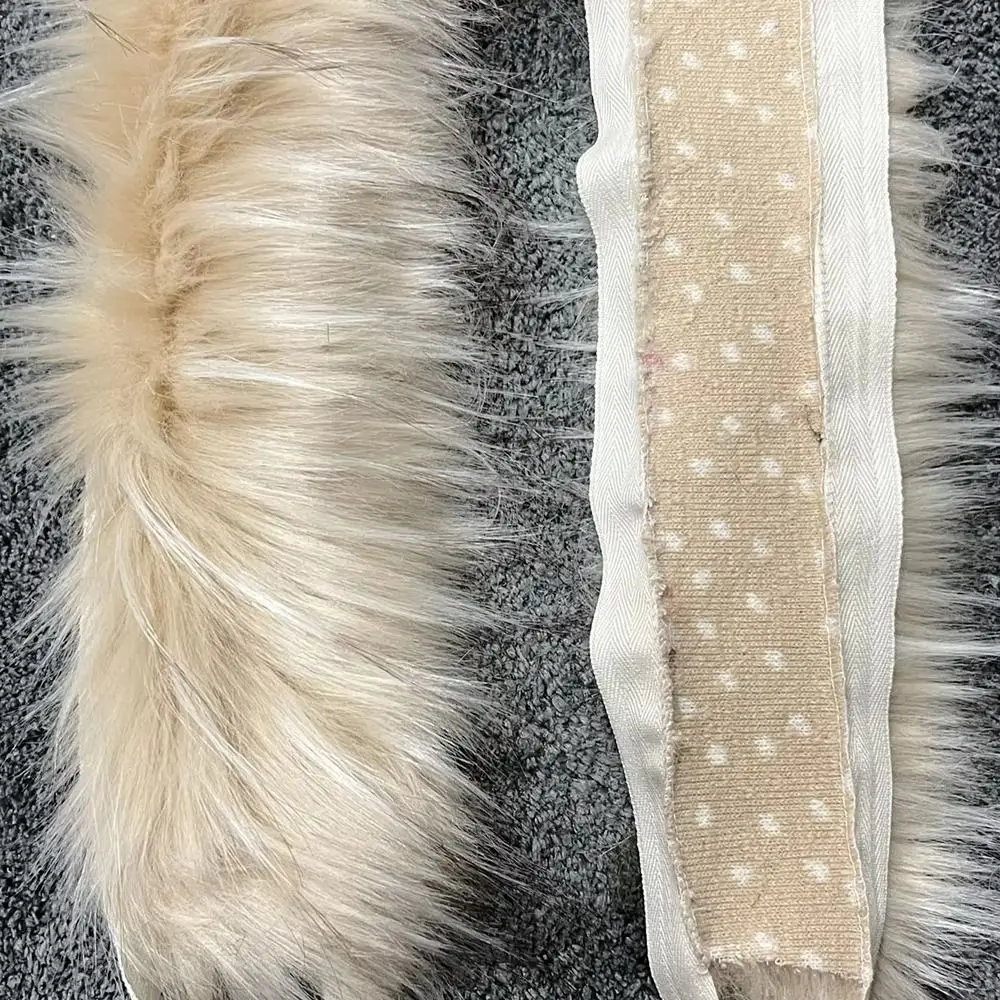 Fashion 1M Big Fur Collar Imitation Raccoon Clothing Accessories Artificial Fur Stripe Decoration DIY Fluffy Trim