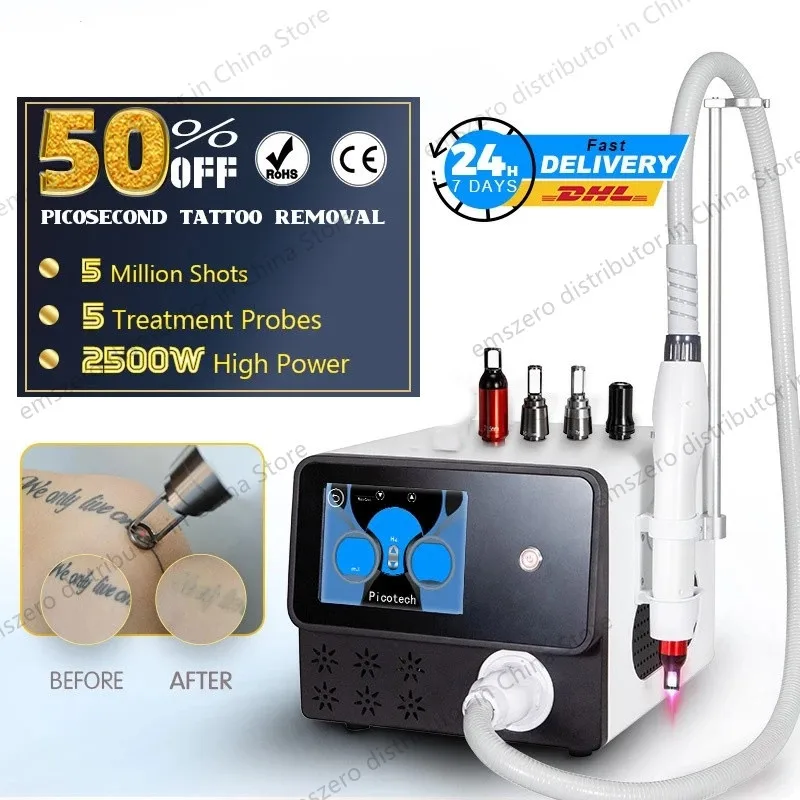 2024 2000W Q Switch Nd Yag Laser Tattoo Removal Machine Pico Laser Remove Tattoo Picosecond Laser Tattoo Removal Machine