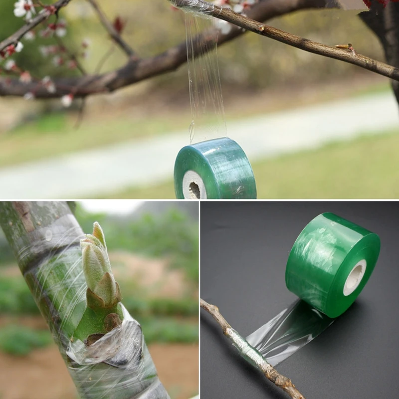 2 Rolls Seedlings Grafting Tapes Grafting Budding Stretches Plant Growth Resistant Tree Stone Fruits Flower Seedlings Protect