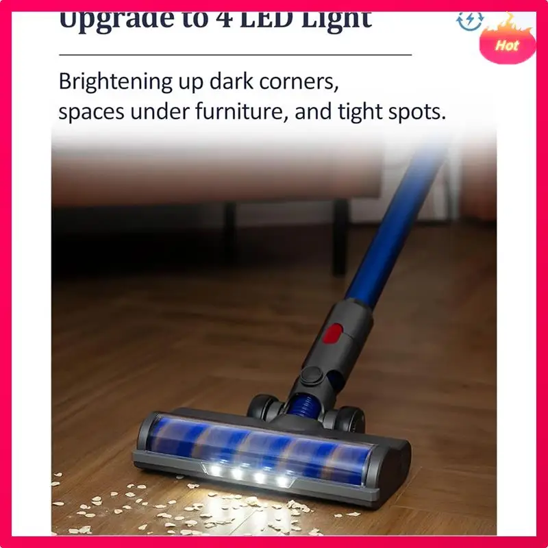 AD-ชั้นสิ่งที่แนบมาสําหรับ Dyson V7 V8 V10 V11 V15 เครื่องดูดฝุ่นพร้อมไฟ LED เปลี่ยนหัวแปรง + V ขนแปรง Roller