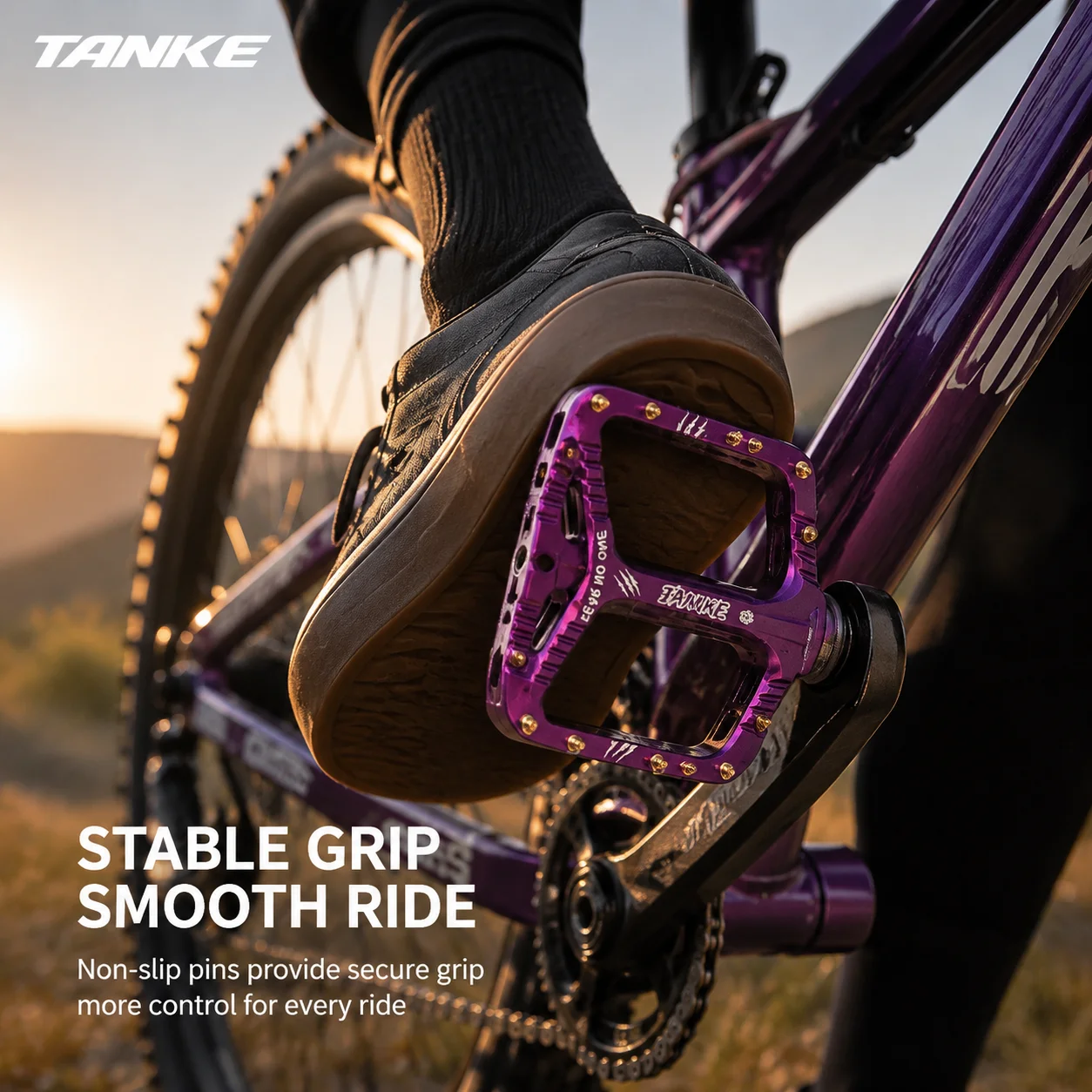 TANKE MTB Pedals Aluminum Allo - Pedal Platform Flat recension och pris