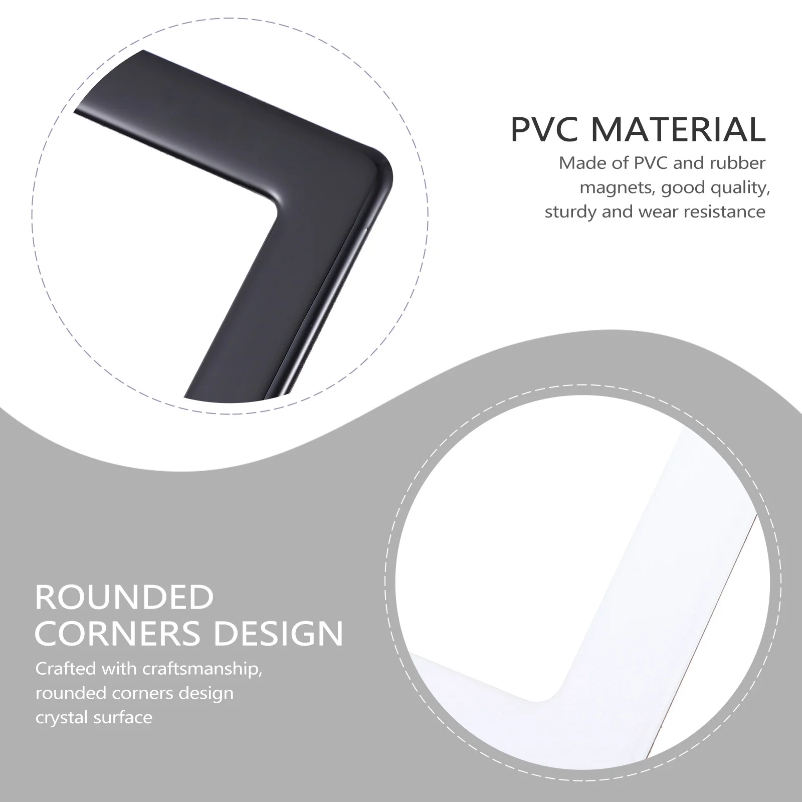 

2pcs Magnetic Photo Frame Pvc Rubber Magnet Strong Adsorbability Flexible Sticker For Home Office Wall Decor Refrigerator