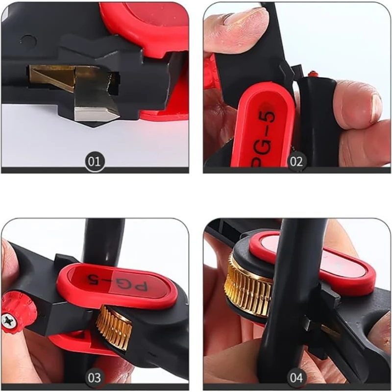 PG-5 Cable Stripper Tool Mechanic Electricist Cable Pliers Electrical Cable Peeling Denuder Stripper Portable Handheld Crimp