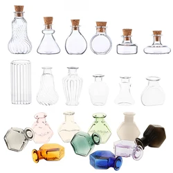 Vase Miniature en verre pour maison de poupée, Mini bouteille de souhait en verre, modèle pour accessoires de maison de poupée, jouet, échelle 1/12