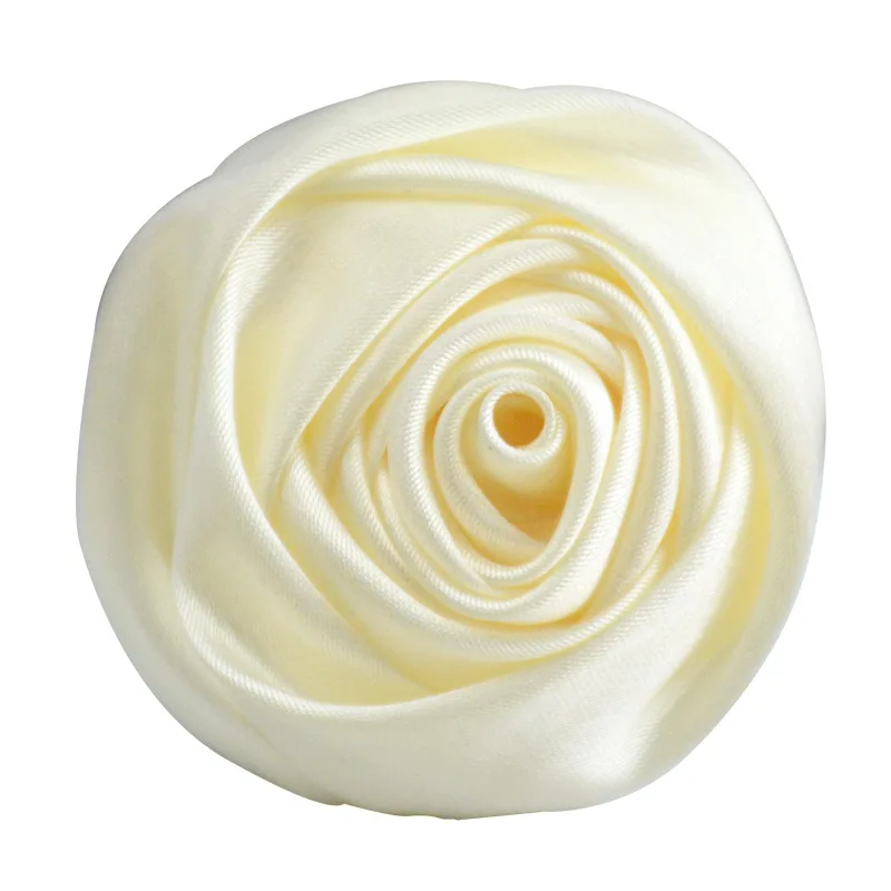 5 Teile/beutel 5,5 Farbige Tuch Band Rose Blume Seide Stoff Blume Handgemachte DIY Hochzeit Bouquet Blume Hut Haar Tuch Zubehör – Detail 7