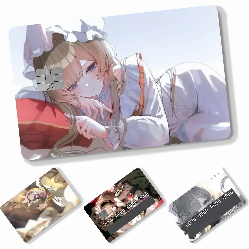 Anime Game Genshin Impact Sandrone  4pcs Credit Card Skin Stickers Suitable for Bank  Transit Pass Decorative Cover