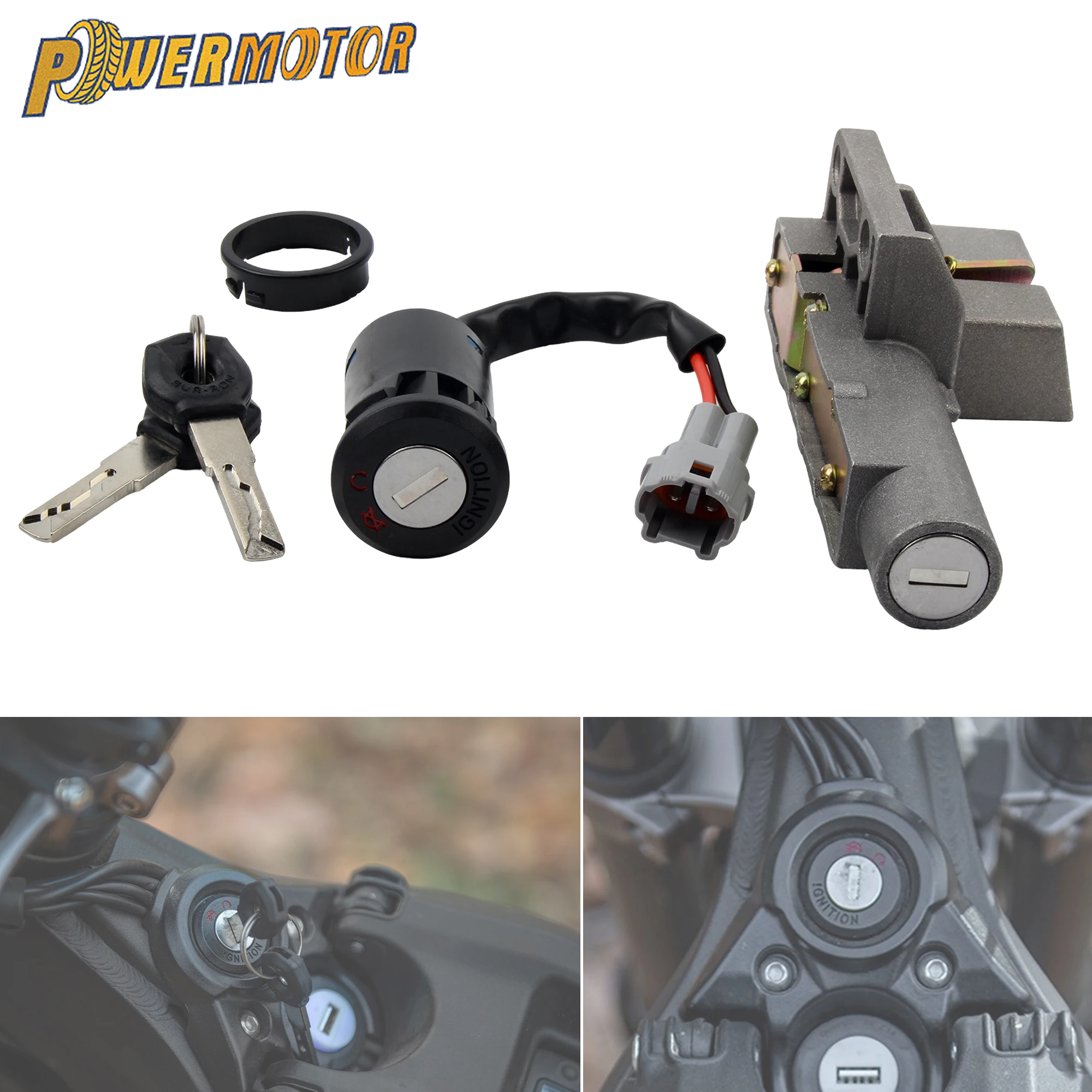 

Electric Motorcycle starter Switch Key Kit With Key Cover Case Locks Ignition Switch For Sur-Ron Light Bee X Segway X160 X260