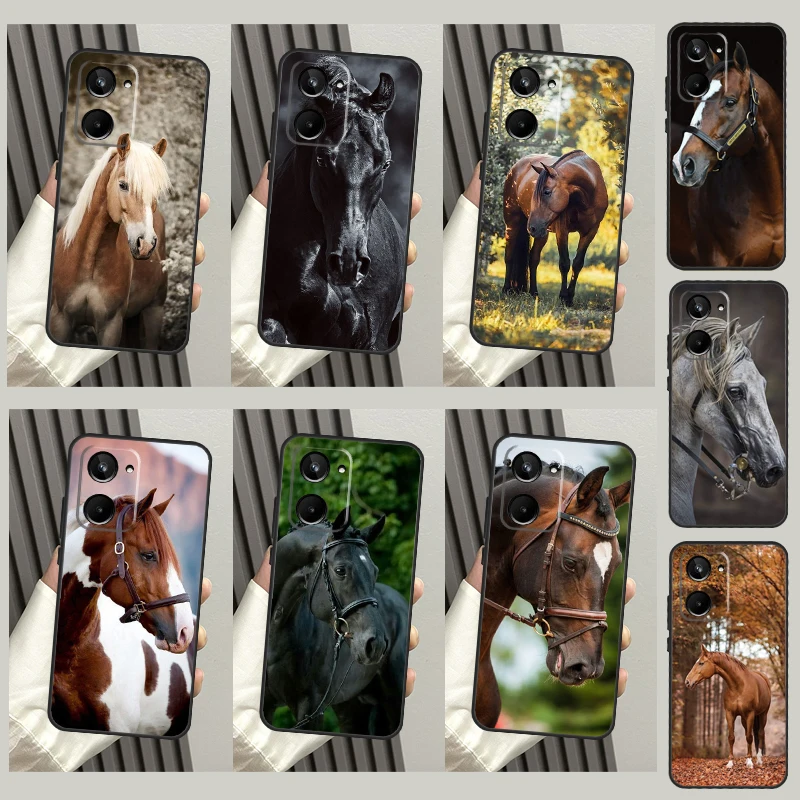 Animal Steed Horse Case For Realme 10 8 9 Pro Plus GT Neo 5 2T 3T Master C11 C25 C30 C31 C35 C21Y C25Y Cover