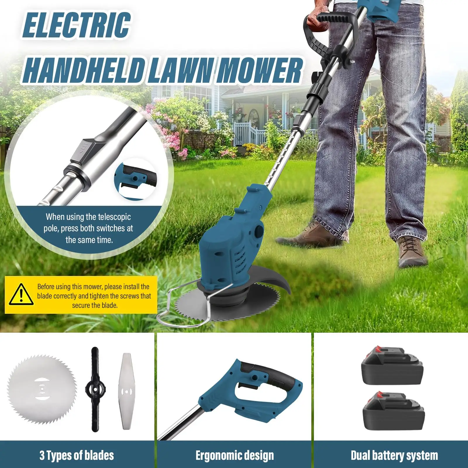 Cesoie da potatura per motoseghe portatili ricaricabili per motoseghe elettriche a batteria per il taglio dell'albero del legno