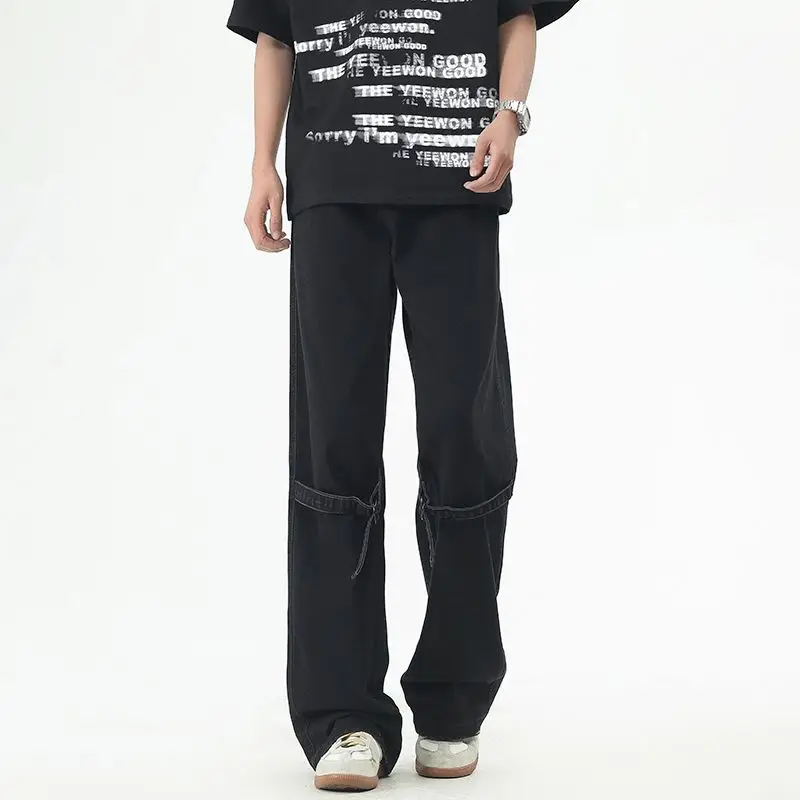 Herenjeans Rechte pijpen Losse nieuwe stijl Straat Eenvoudige vier seizoenenbroek Heren High Street Casual Veelzijdige broek met rechte pijpen