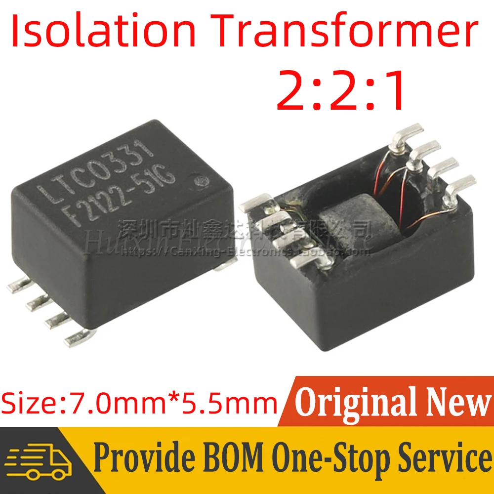 

5pcs SMT LTC0331-51R Multi Winding Turns Ratio 2:2:1 1500VAC High Isolator Isolation Signal Pulse Transformer