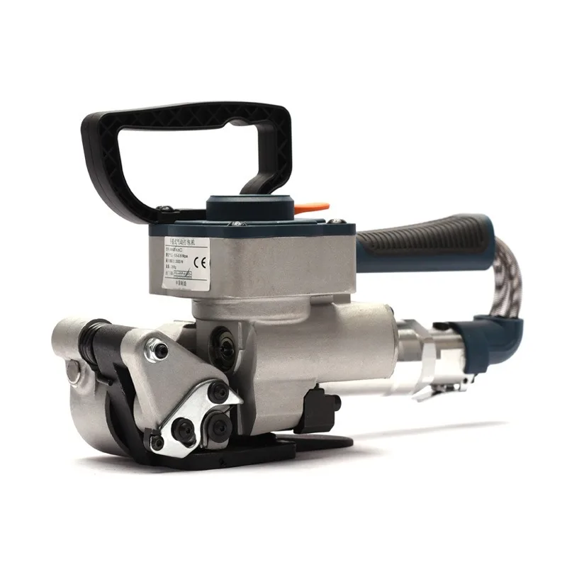 Heavy Duty Pneumatic Strapping Tool Buckle Free PET PP Plastic Steel Band Packing Machine Air Powered Tensioner Sealer Bundling