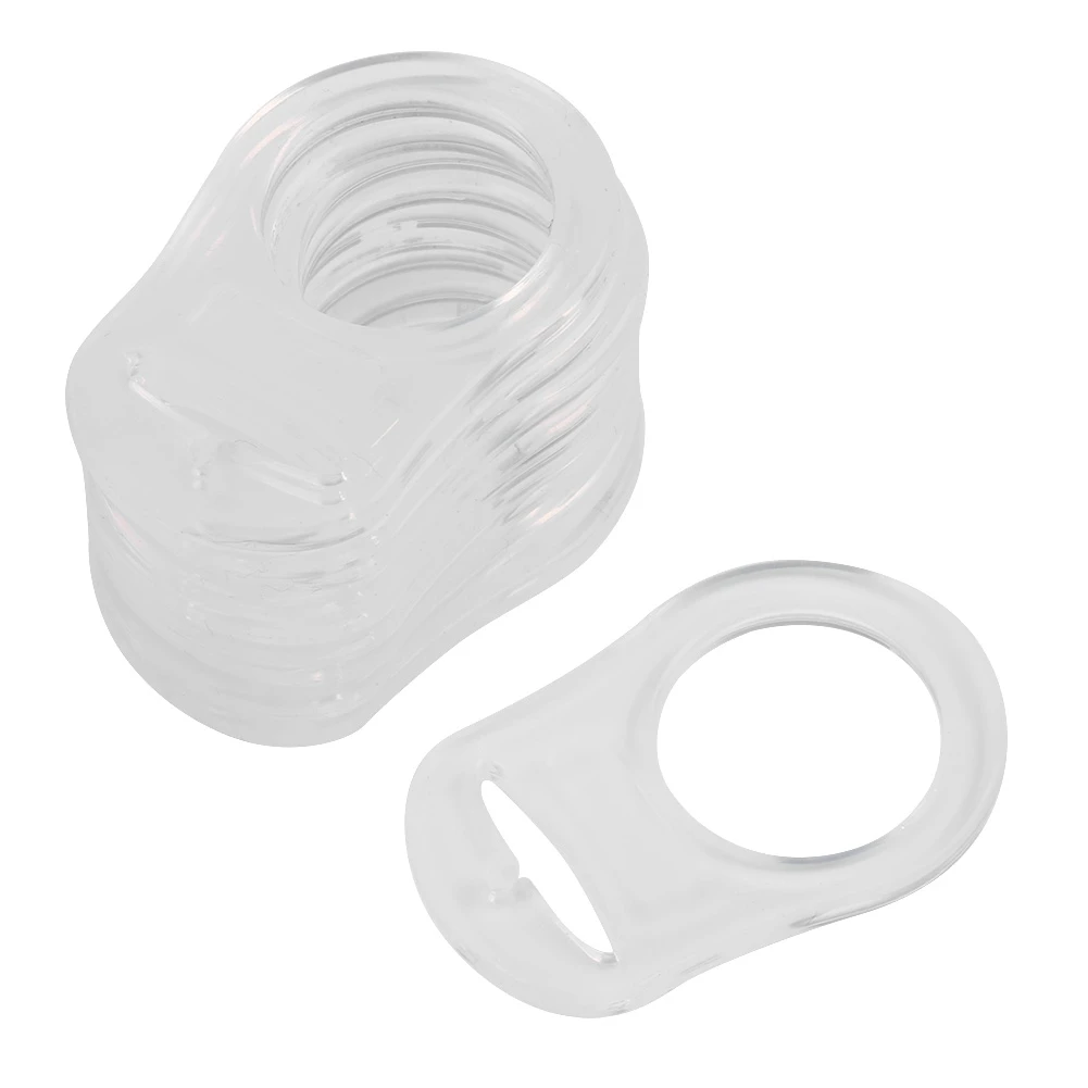 10Pcs Multi Silicone Clear Baby Dummy Pacifier Holder Clip Adapter for Rings
