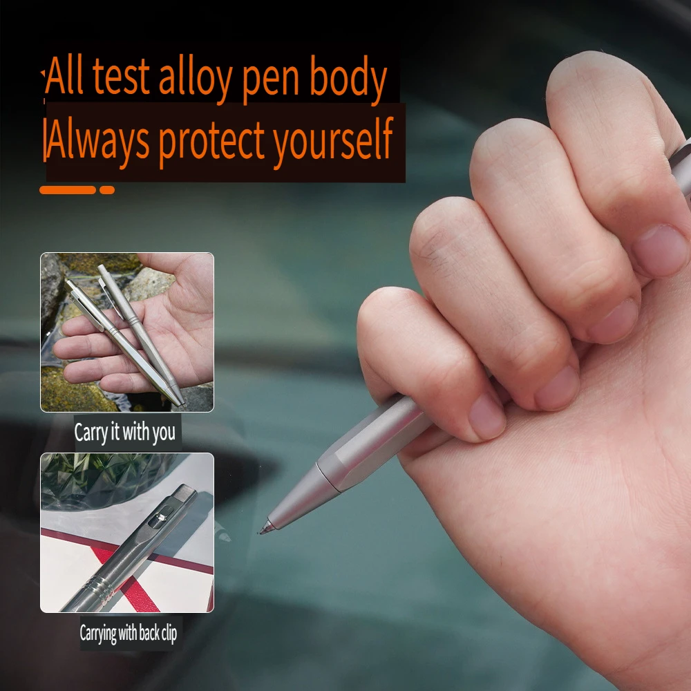 Titanium portable tactical pen business office pen titanium press gel pen