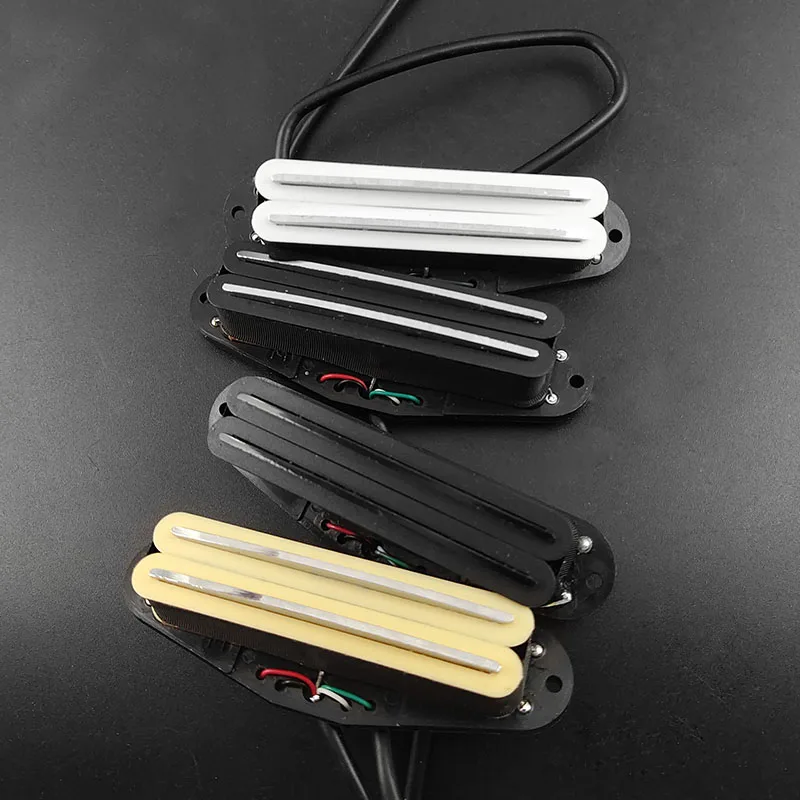 Low Noise Dual Rail Humbucker Pickup Single Coil Size Hot Rail For SQST Electric Guitar Pickup 4 Wire Coil Splitting