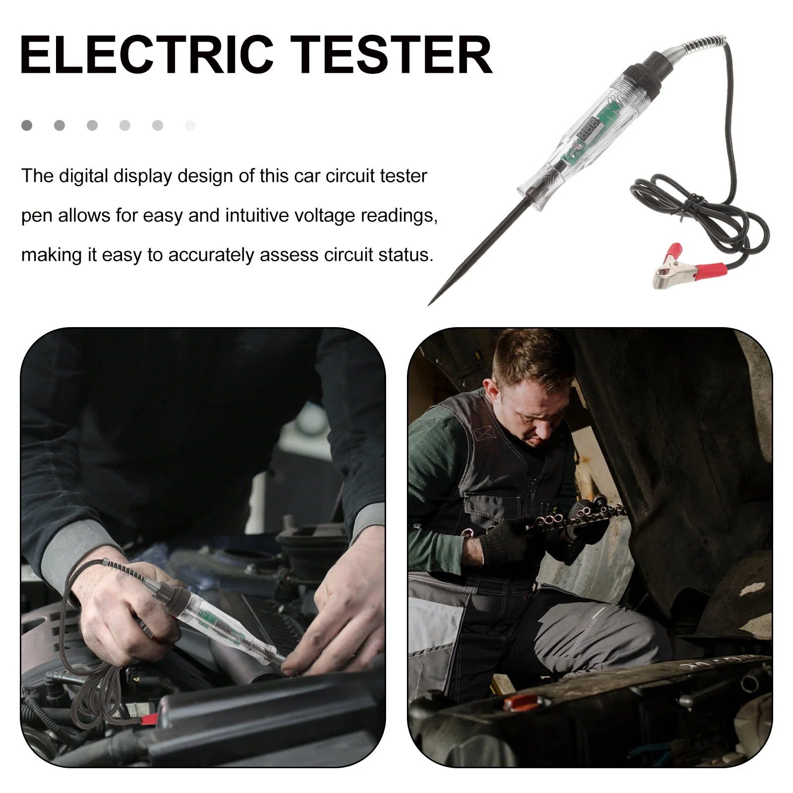 

Digital Display Circuit Tester 5-48V Voltage For Automotive Electrical Testing Fault Finder Heavy Duty Electric