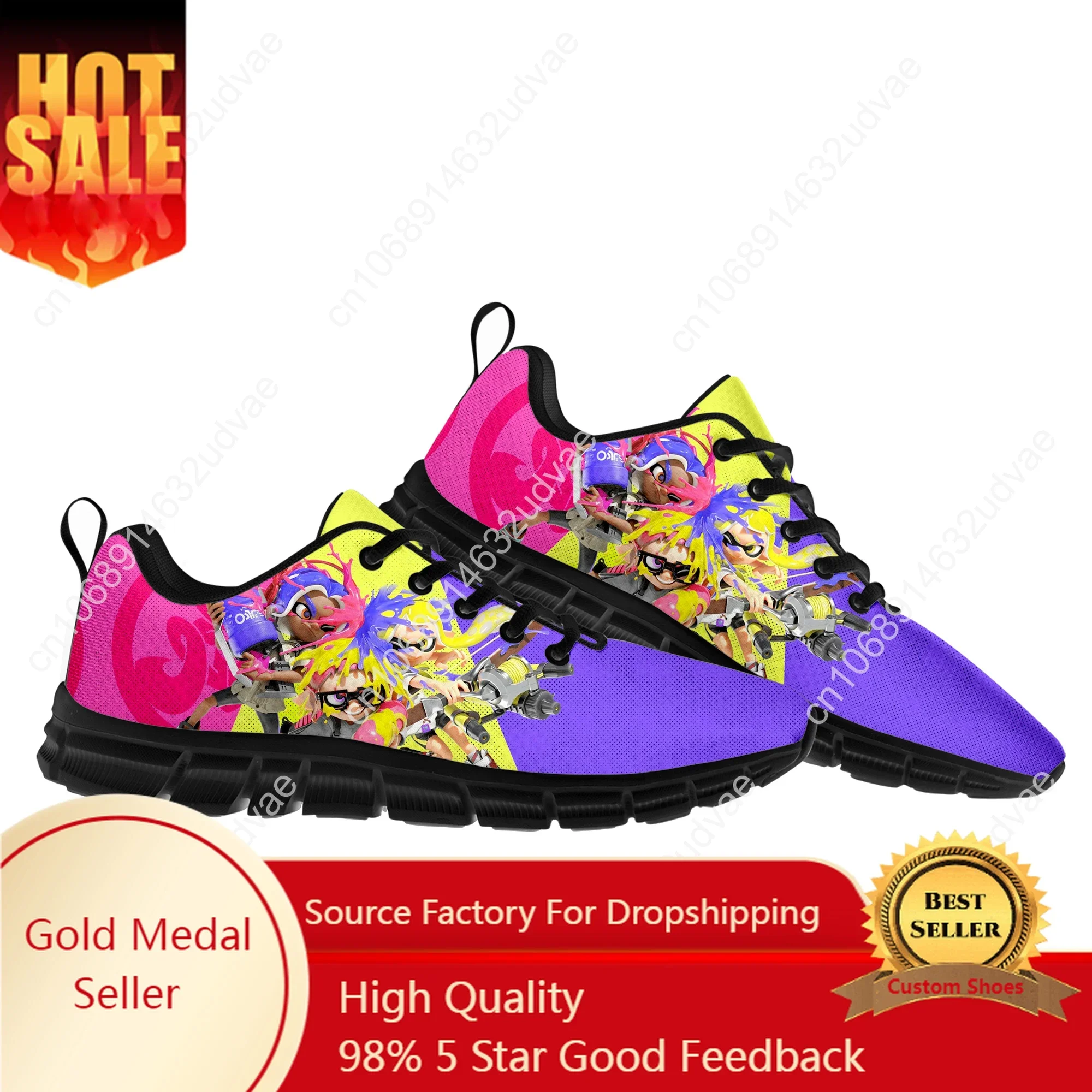 

Splatoons Game Fan Sports Shoes Mens Womens Teenager Kids Children High Quality Sneakers Casual Custom Quality Couple Shoes