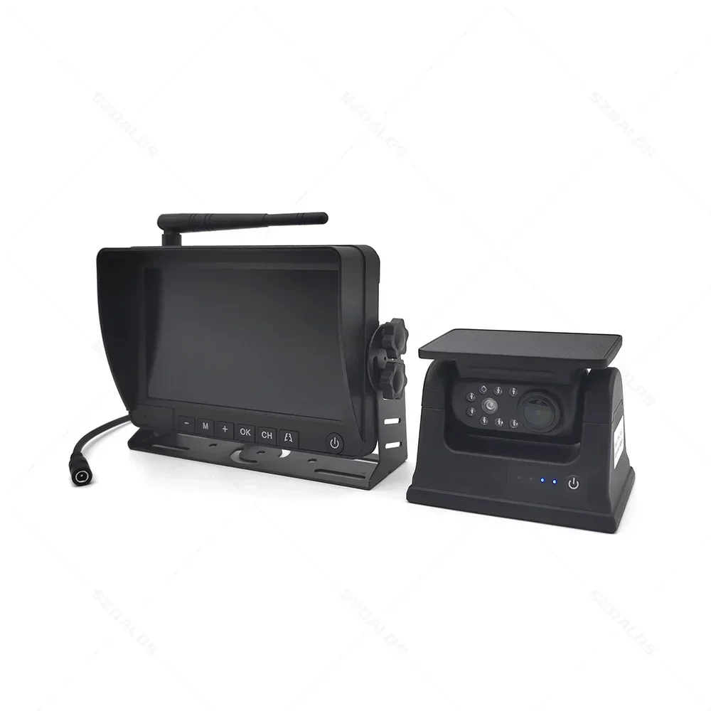 20257 Inch DVR Waterproof truck RV Motorhome Camera System with video recording solar power wireless truck camera