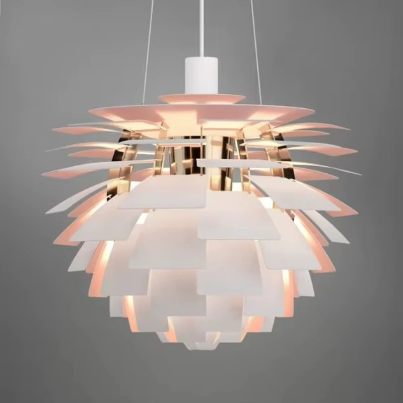

Nordic modern simple pine cone chandelier, Chiba aluminum ceiling lamp, creative and simple design of hotel living room