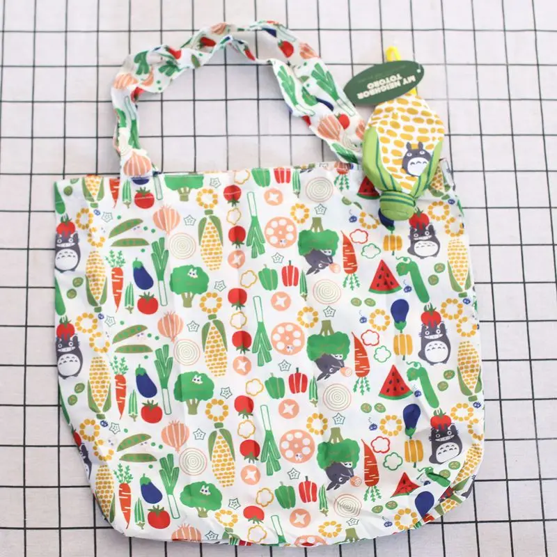 Cute Anime Shopping Bag Foldable Eco Friendly Storage Bag Lightweight Portable Tote for Grocery Shopping Household Organizer view 5
