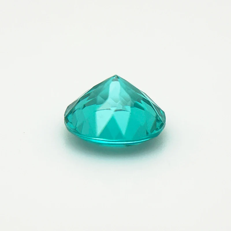 Laborgezüchteter Paraiba-Rundschliff in Neonblau für DIY-Schmuckherstellung, Ring, Halskette, Ohrringe, Hauptmaterialien, Zertifikat – Detail 4