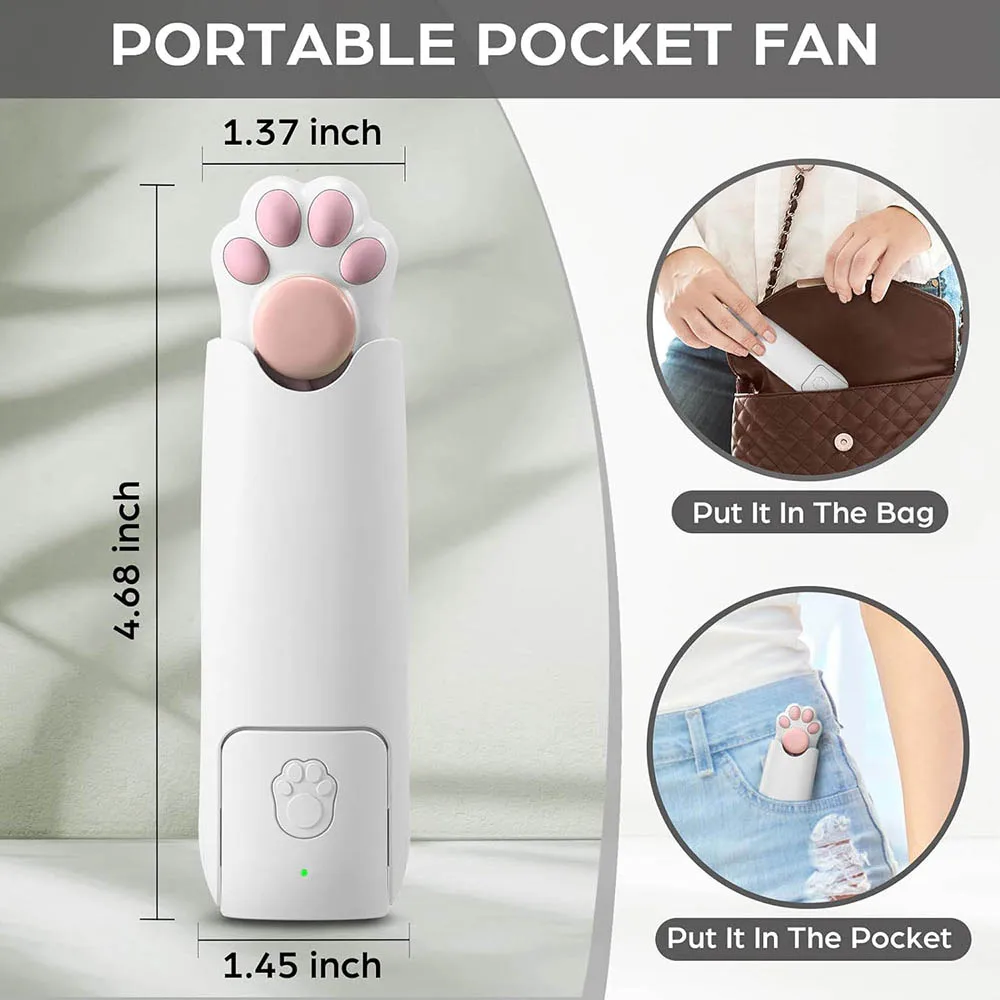 Handheld Mini Fan,USB Rechargeable Foldable Fan,3 in 1 Portable Pocket Fan with Power Bank,Flash Light for Summer,Travel,Gifts