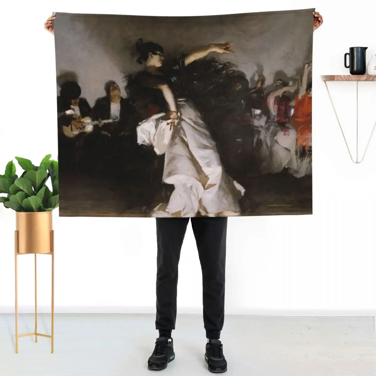 

El Jaleo (Spanish Dancer) - John Singer Sargent Throw Blanket Reusable Durable Soft Blanket for All Seasons