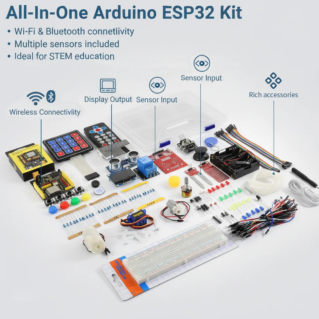 economical-complete-esp32-iot-projects-electronic-engineering-learning-kit-for-arduino-esp32-ide-programming-50-rich-components