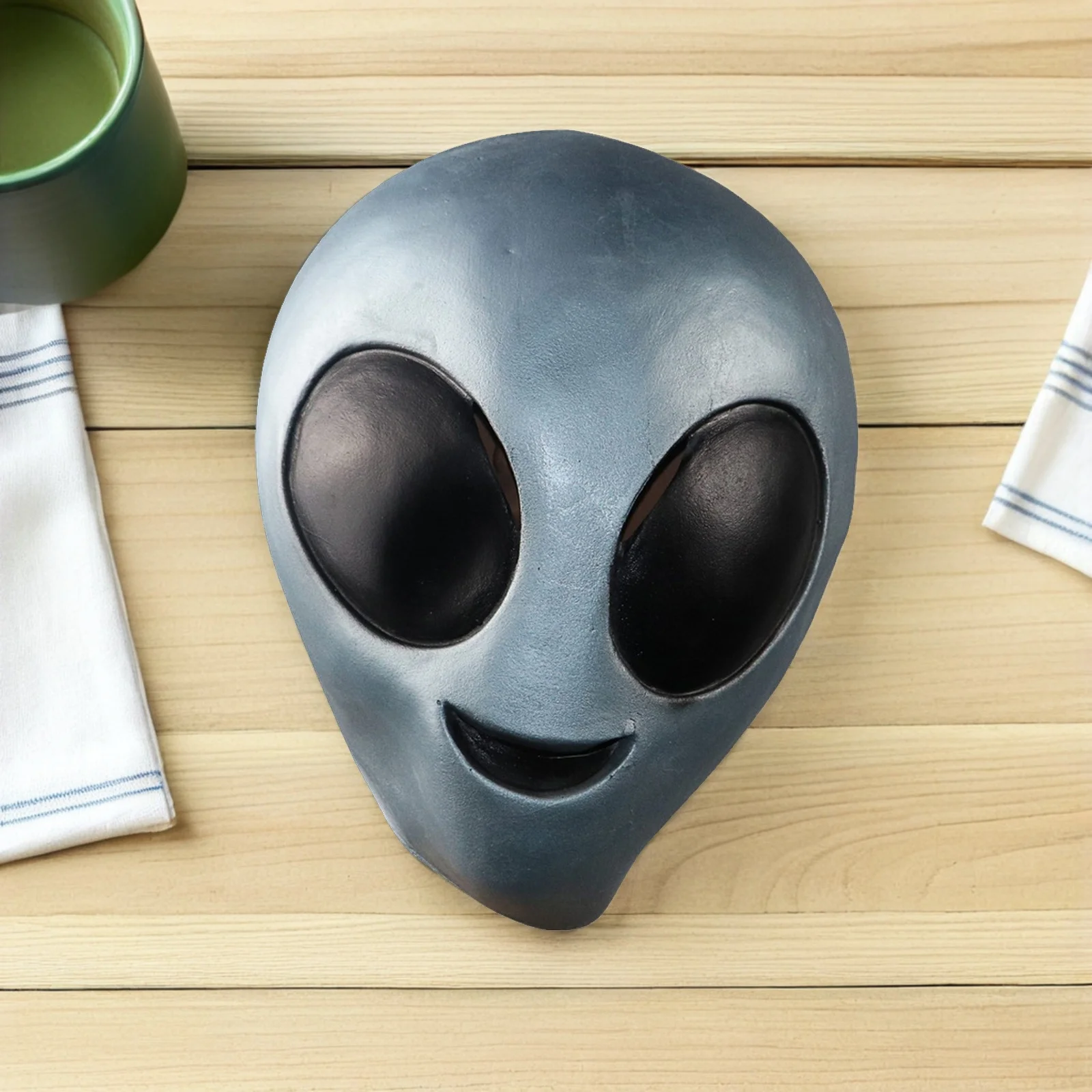 Maschera per la testa aliena Testa intera in lattice Costume per Halloween Costume Copricapo Maschera horror spaventosa per cosplay di feste di Halloween