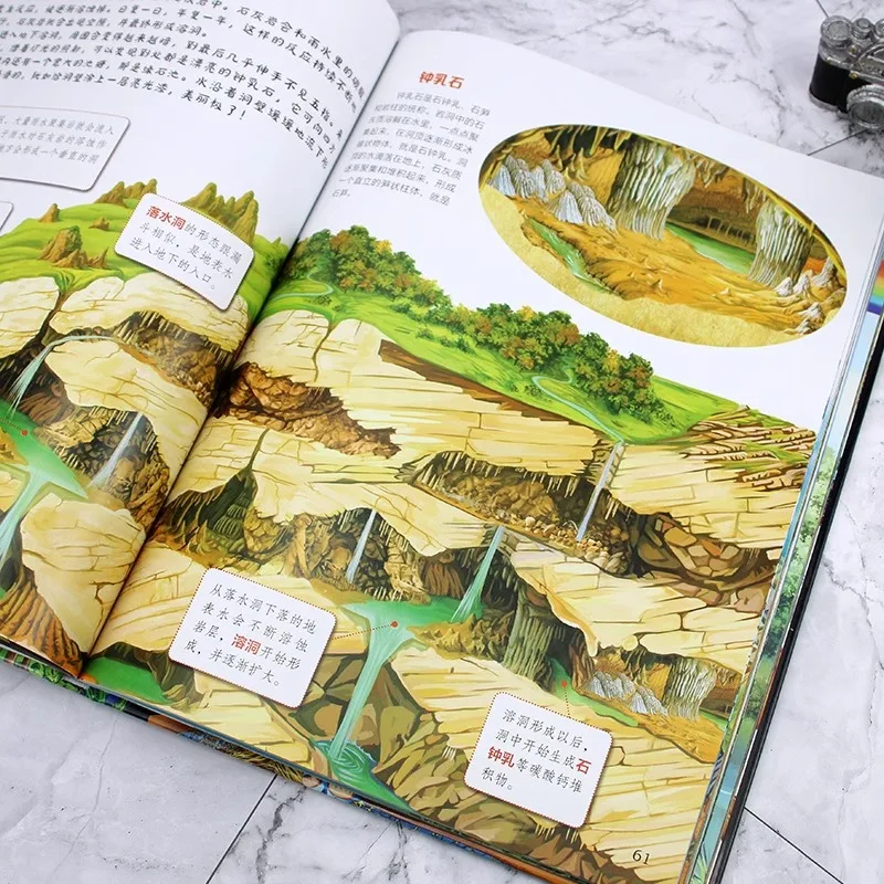 Geography and Astronomy Enlightenment Book, Hardcover Hard Shell, A Popular Science Reading Material That Fascinates Children