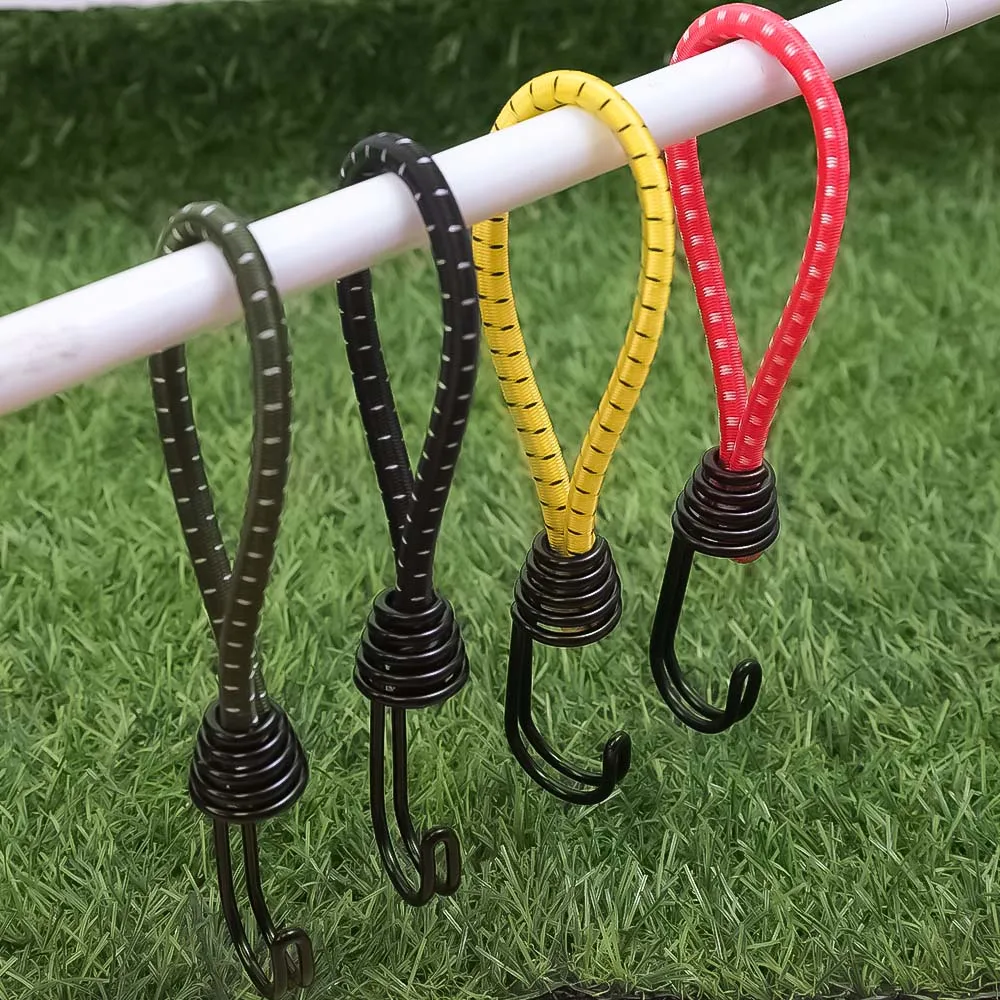 5/10Pcs Outdoor Camping Tent Elastic Rope Hooks Multifunctional Elastic Rope Hook Canopy Tarpaulin Tent Fixed Hook Accessories