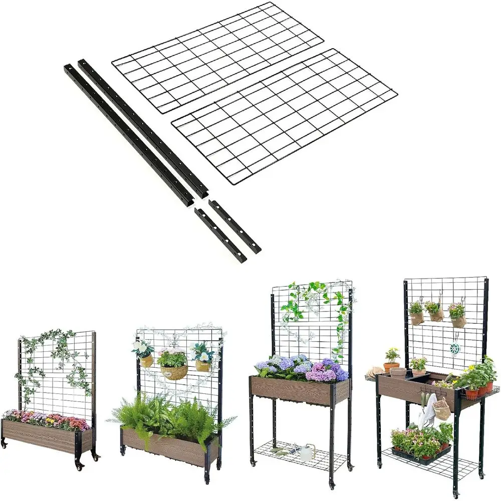 

Heavy-Duty Galvanized Steel Trellis Kit for Raised Garden Beds, 36 Long x 33 High