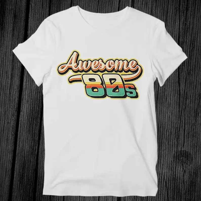 

Awesome 80s Vibes T Shirt Unisex Adult Mens Womens Gift Cool Music Fashion Top Vintage Retro Tee G217