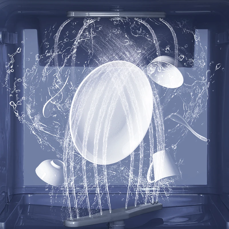 غسالة أطباق صغيرة محمولة أوتوماتيكية للمطبخ والمنزل والفنادق والسيارات - كهربائية ذكية قائمة بذاتها مع قابس