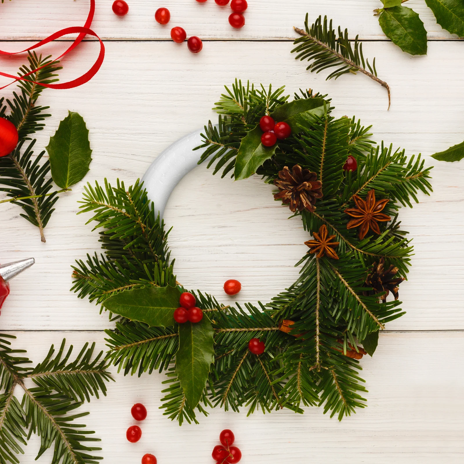 

30Pcs Circular Ring Foam DIY Wreath Materials Decorative Accessories for Wedding Valentine Party Crafts Circular Ring